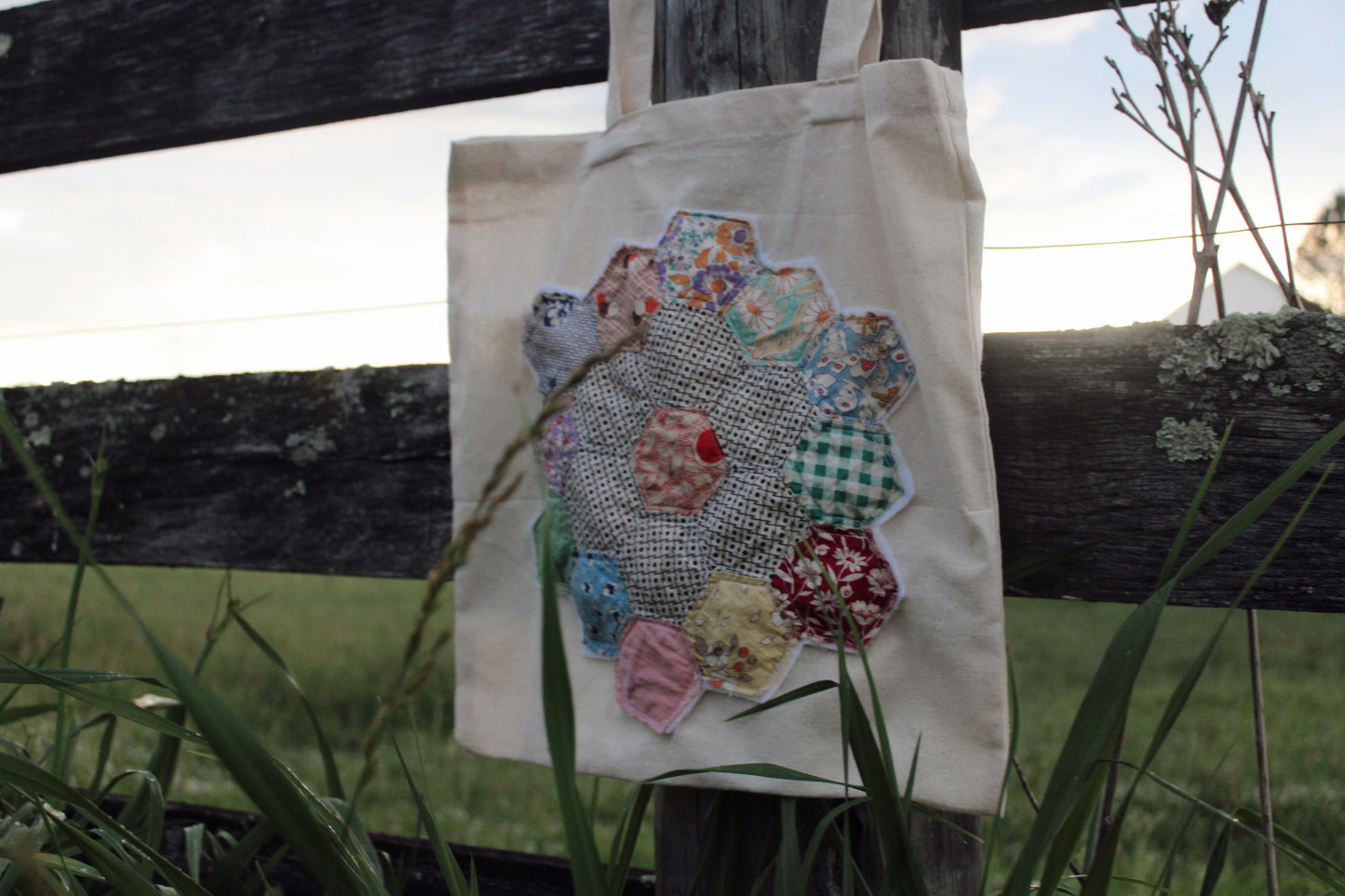 Grandmother's Garden Canvas Tote