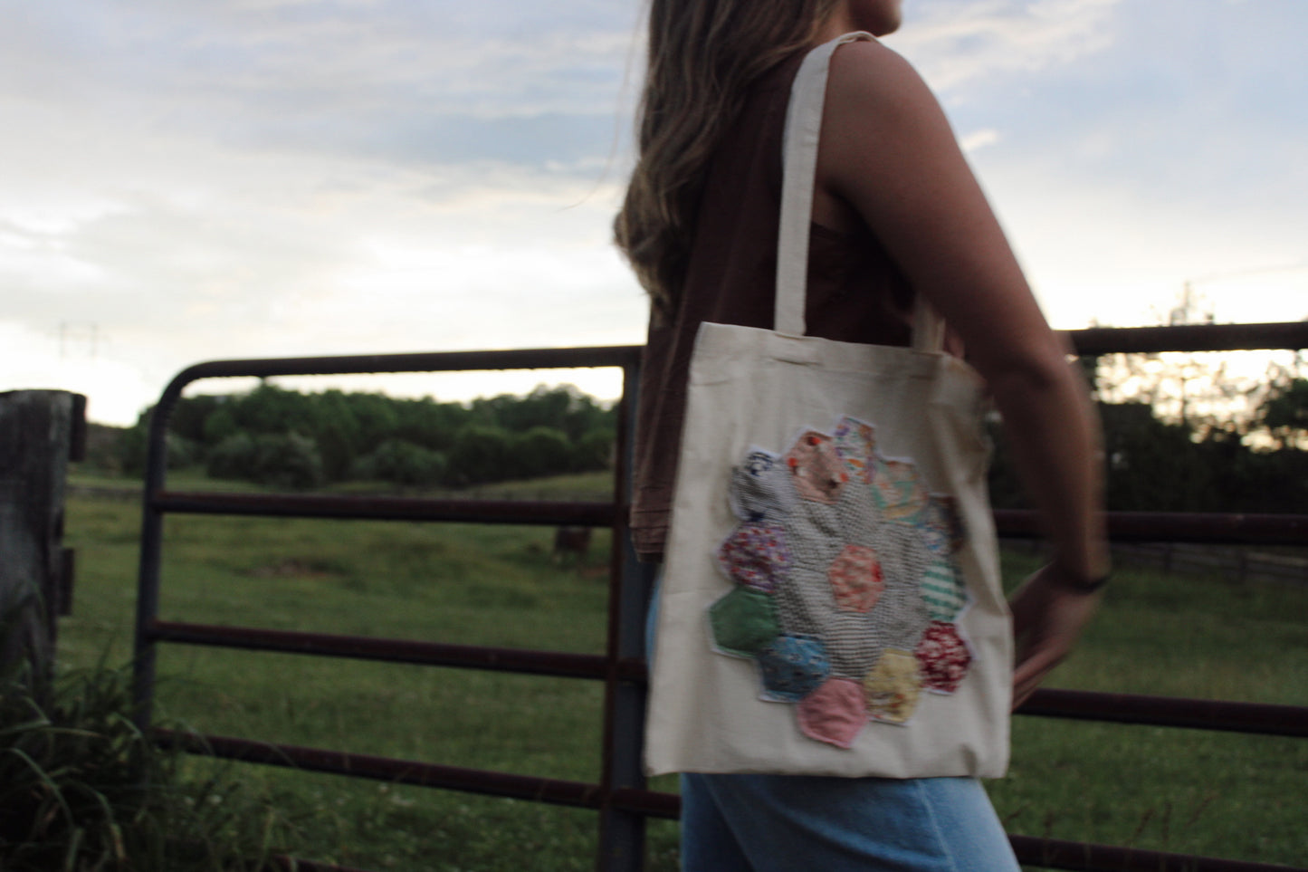 Grandmother's Garden Canvas Tote