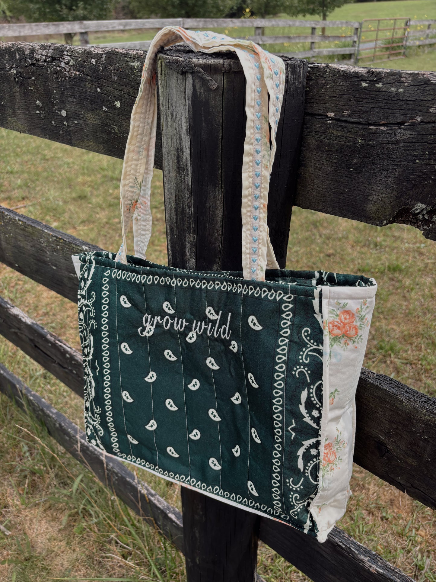 Grow Wild Boxy Bandana Tote